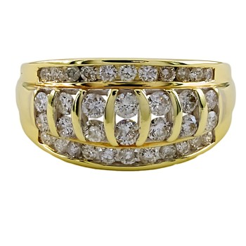 14ct gold Diamond Multi-stone Ring size M